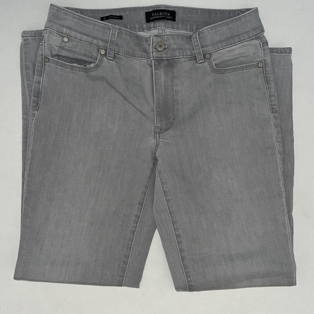 Talbots flawless 5-pocket gray boyfriend jeans